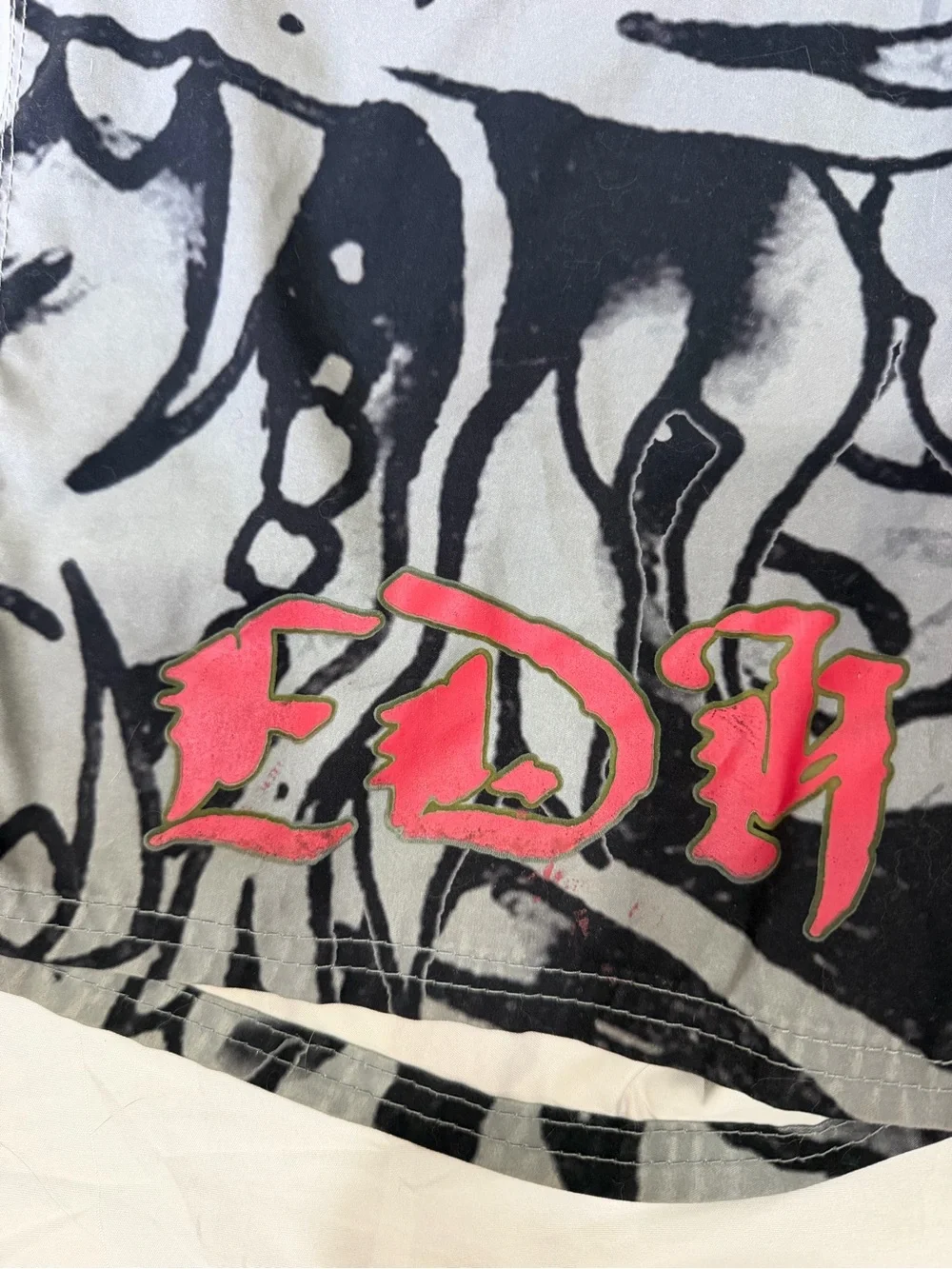 Ed Hardy Board Shorts Mens 31 Tiger Tattoo Surf Swim Trunks Y2K Vintage